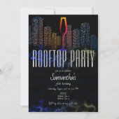 Rooftop Lounge Nachtleven Uitje Sky Bar Verjaardag Kaart (Voorkant)