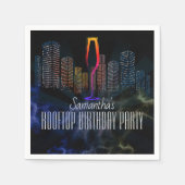 Rooftop Lounge Nachtleven Uitje Sky Bar Verjaardag Servet (Voorkant)