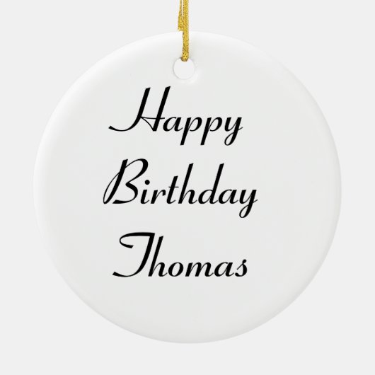 Rooftop Pigeon Custom Birthday Keramisch Ornament (Achterkant)