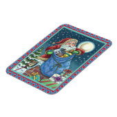 ROOFTOP SANTA BAG VAN TOYS, DOLLHOUSE, HOBBYHORSE MAGNEET (Linkerzijde)