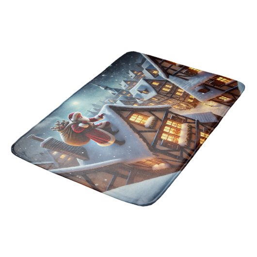 Rooftop Santa Bath Mat (Gekanteld)