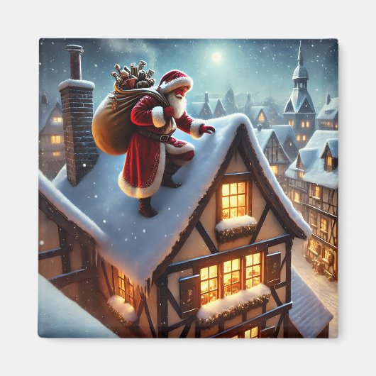 Rooftop Santa Magnet (Voorkant)