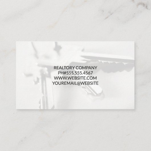 Rooftop-startpunten en Skyline-pictogram | Sleutel Visitekaartje (Achterkant)