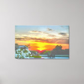 Rooftop Sunset 2295 Art Canvas Afdruk (Voorkant)