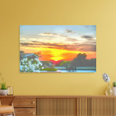 Rooftop Sunset 2295 Art Canvas Afdruk (Insitu (Woonkamer))
