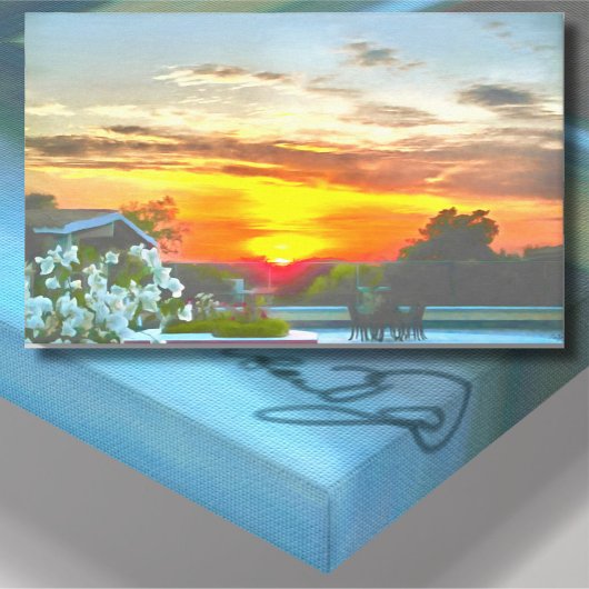 Rooftop Sunset 2295 Art Canvas Afdruk