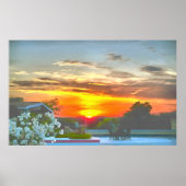 Rooftop Sunset 2295 Art Print (Voorkant)