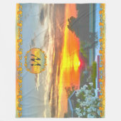 Rooftop Sunset 2295 Fleece Deken (Voorkant)