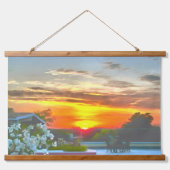 Rooftop Sunset 2295 Hangend Wandkleed (Voorkant)