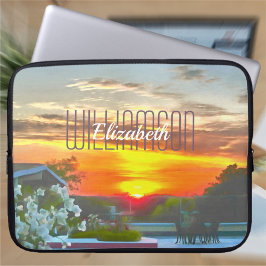 Rooftop Sunset 2295 Laptop Sleeve