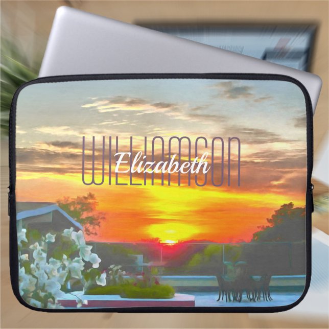 Rooftop Sunset 2295 Laptop Sleeve (Creator heeft geüpload)