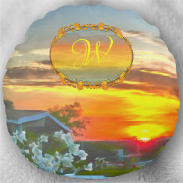 Rooftop Sunset 2295 Rond Kussen