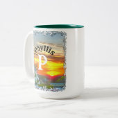 Rooftop Sunset 2295 Tweekleurige Koffiemok (Voorkant links)