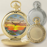 Rooftop Sunset 2295 Zakhorloge<br><div class="desc">Schilderij "Rooftop Sunset 2295" Collectie Dit gepersonaliseerde zakhorloge is een ideaal cadeau dat de tand des tijds zal doorstaan. Met een buitenbehuizing gemaakt van premium legering, is dit klassieke uurwerk precisie aangedreven door Japanse beweging. Maak er een cadeau van dat in de tijd naar beneden gaat. Personaliseer op de productpagina...</div>