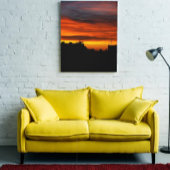 Rooftop-Uitzicht van de Servische Zonnetijd in Bel Canvas Afdruk