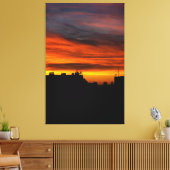 Rooftop-Uitzicht van de Servische Zonnetijd in Bel Canvas Afdruk (Insitu (Woonkamer))