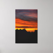 Rooftop-Uitzicht van de Servische Zonnetijd in Bel Canvas Afdruk (Voorkant)