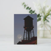 Rooftop Water Tower | Crescent Moon New Jersey Briefkaart (Staand voorkant)