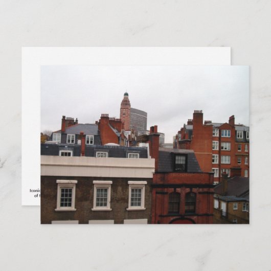 Rooftops van het Briefkaart van Londen (Voorkant / Achterkant)