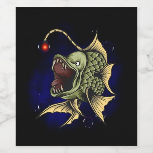 roofvis wijn etiket (Enkel label)