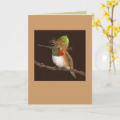 Roofvogelkaart (Rufous) Kaart (Gele Bloem)