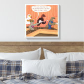 Roofvogels Klauw Wedstrijd Grappige Canvas Print (Insitu (Slaapkamer))