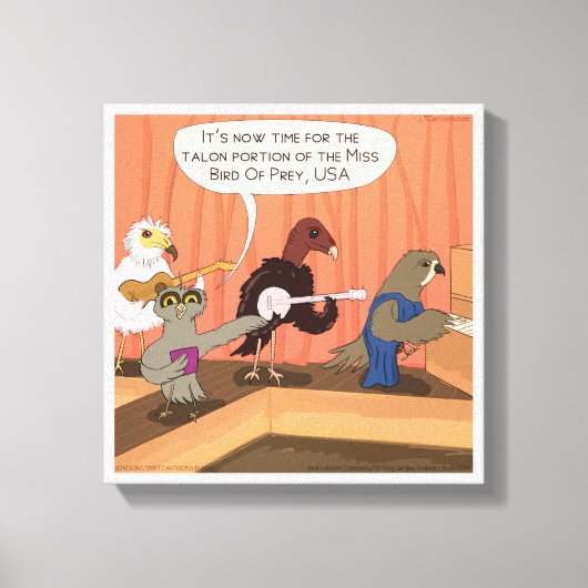 Roofvogels Klauw Wedstrijd Grappige Canvas Print (Voorkant)