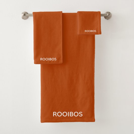 Rooibos rode bruine kleurnaam bad handdoek (Insitu)