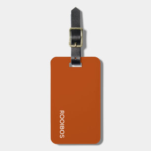 Rooibos rode bruine kleurnaam bagagelabel