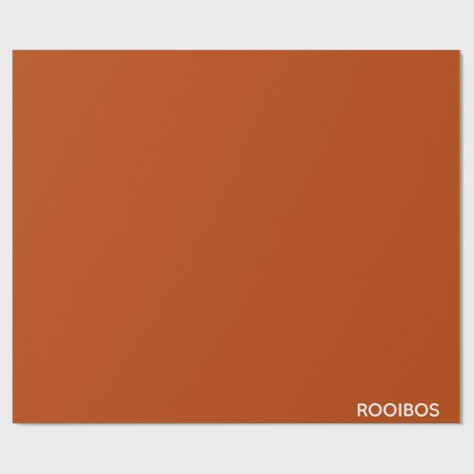 Rooibos rode bruine kleurnaam cadeaupapier (Vlak)