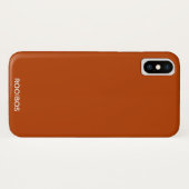 Rooibos rode bruine kleurnaam Case-Mate iPhone case (Achterkant (horizontaal))