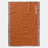 Rooibos rode bruine kleurnaam deken (Voorkant Verticaal)