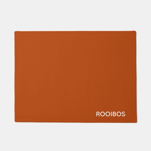 Rooibos rode bruine kleurnaam deurmat (Voorkant)