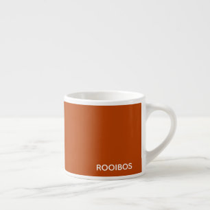Rooibos rode bruine kleurnaam espresso kop