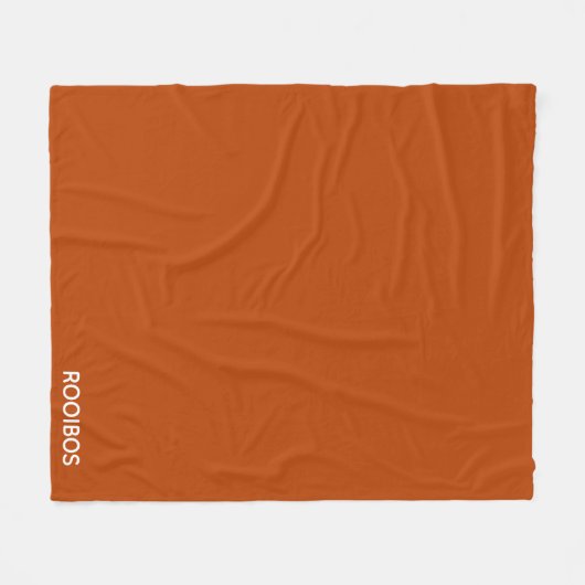 Rooibos rode bruine kleurnaam fleece deken (Voorkant (Horizontaal))