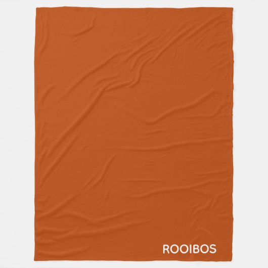 Rooibos rode bruine kleurnaam fleece deken (Voorkant)