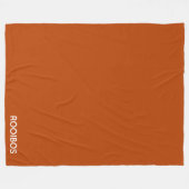 Rooibos rode bruine kleurnaam fleece deken (Voorkant (Horizontaal))