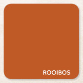 Rooibos rode bruine kleurnaam kartonnen onderzetters (Voorkant)