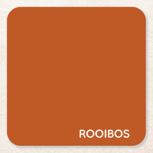 Rooibos rode bruine kleurnaam kartonnen onderzetters