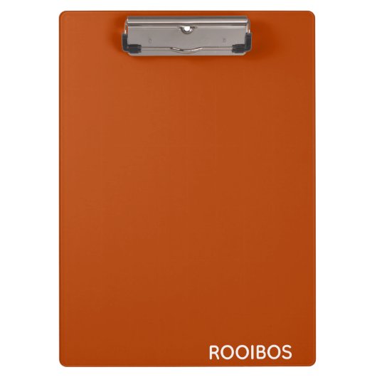 Rooibos rode bruine kleurnaam klembord (Voorkant)