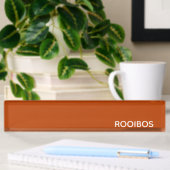 Rooibos rode bruine kleurnaam naambordje