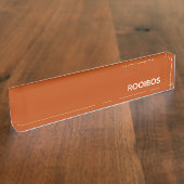 Rooibos rode bruine kleurnaam naambordje (Zijkant)