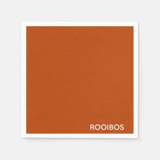 Rooibos rode bruine kleurnaam servet (Voorkant)