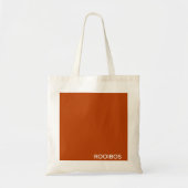 Rooibos rode bruine kleurnaam tote bag (Voorkant)