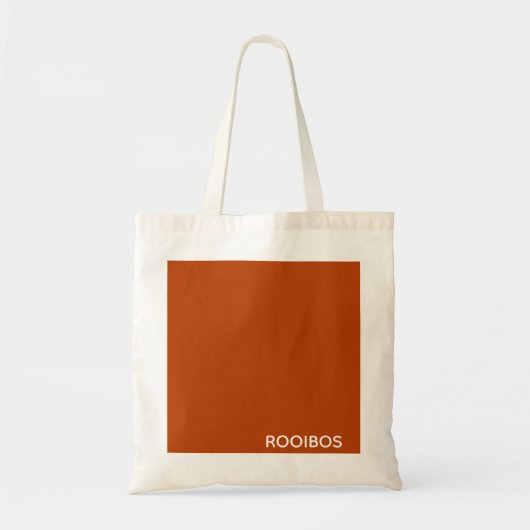 Rooibos rode bruine kleurnaam tote bag (Voorkant)