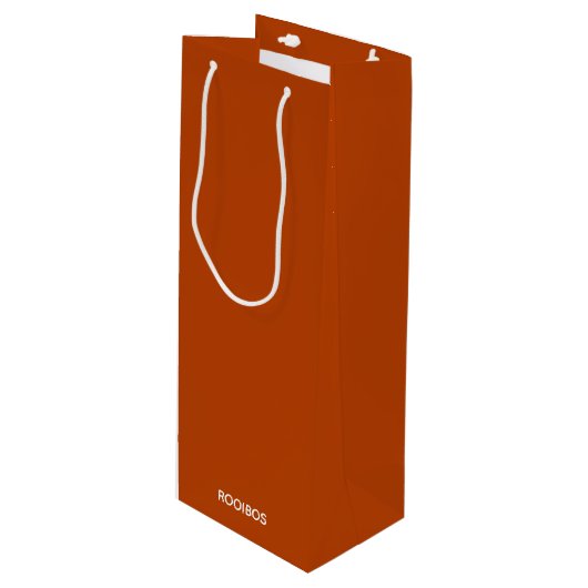 Rooibos rode bruine kleurnaam wijn cadeautas (Voorkant Gekanteld)