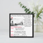 Rooien 20s repetitief diner kaart (Staand voorkant)