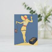 Rooien in de baai briefkaart (Staand voorkant)