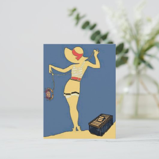 Rooien in de baai briefkaart (Staand voorkant)