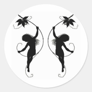 Rooien op wijn ronde sticker